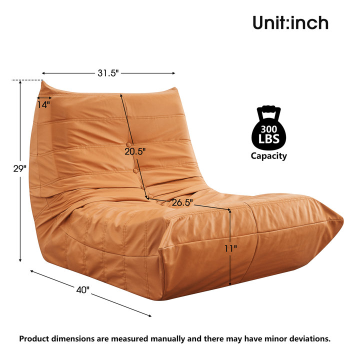 Trule Faux Leather Bean Bag Chair & Lounger & Reviews Wayfair